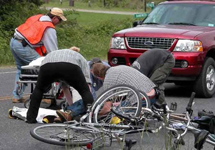 Accidente de coche de bicicleta En Los Angeles
